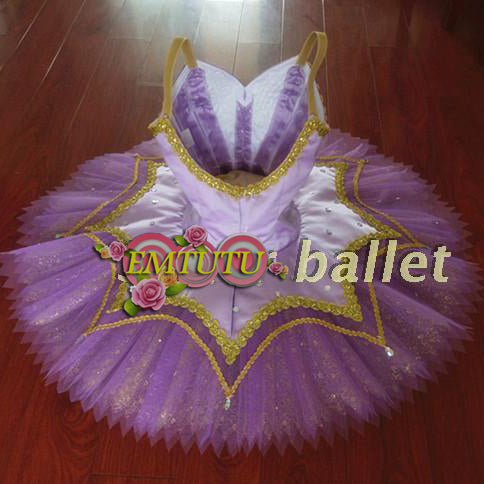 ST223 EMTUTU Swan Lake  Adult Professional Ballet Tutu Silver White Women Snow Queen Ballet Costume Classical Performance Pancake Tutus