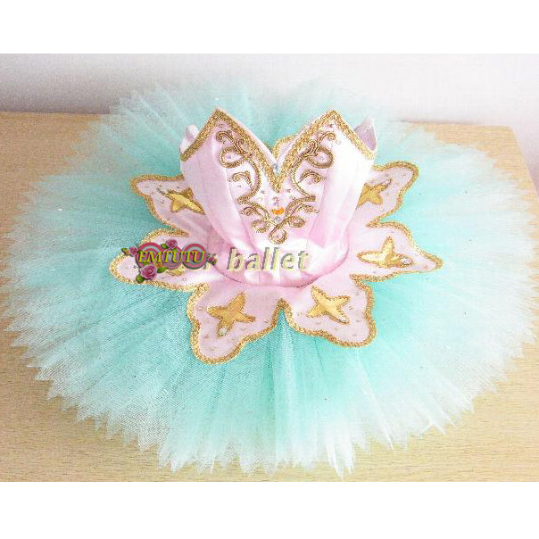 ST263 EMTUTU Women Professional Ballet Tutus Pink Gold Adult Raymonda Platter Pancake Tutu Custom Made Classical Ballet Costumes