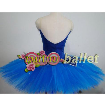ST273 EMTUTU Blue Bird Variation Professional Ballet Tutus Women Adult Stage Costume Solo Ballerina Competition Ballet Pancake Tutu Attire