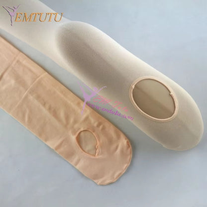 EMTUTU Child Adults Pink Ballet Convertible Tights Ballerina Women Professional Ballet Dance Tights Footed Ballet Collant Pantyhose