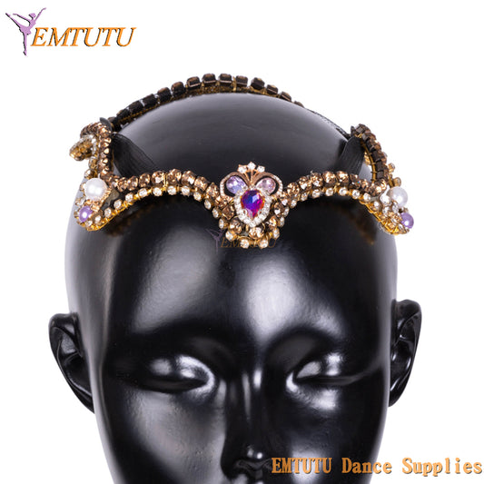 EMTUTU Paquita Le Corsaire Professional Ballet Headwear Ballet Tiara for women Girls Stage Performance Ballet Headpiece YAGP