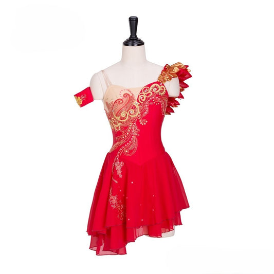 EMTUTU Diana Ballet Variation Ballerina Red Competition Dress Professional Custom Ballet Costumes