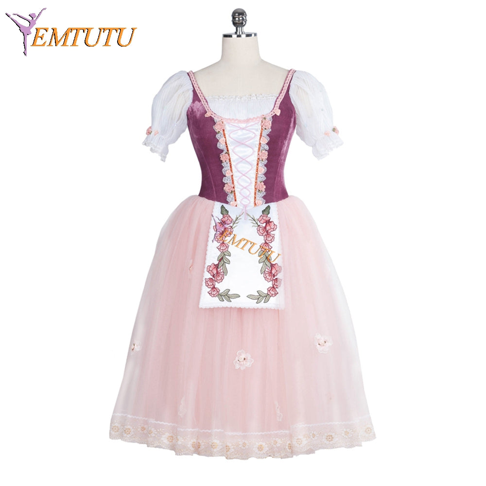 EM1287 EMTUTU Plum 5 Layer Soft Tulle La Fille Mal Gardee Professional Ballerina YAGP Competition Dresses Romantic Tutu Ballet