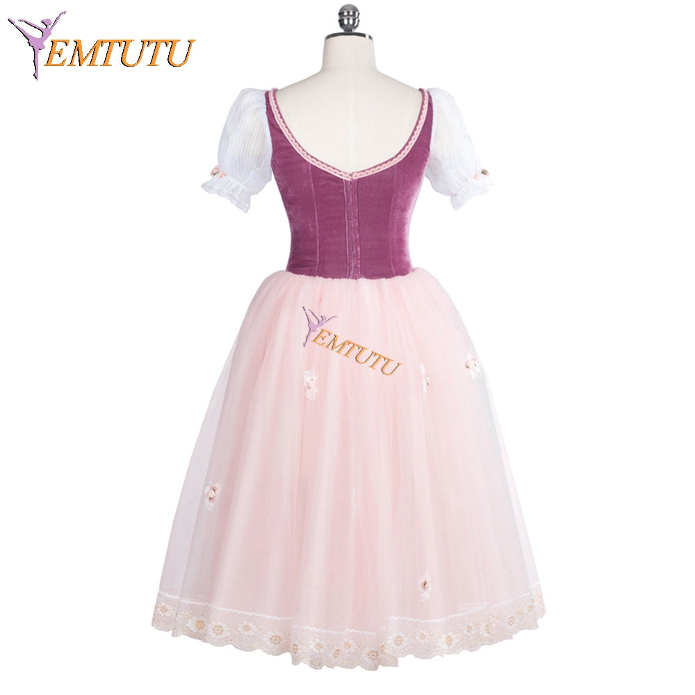 EM1287 EMTUTU Plum 5 Layer Soft Tulle La Fille Mal Gardee Professional Ballerina YAGP Competition Dresses Romantic Tutu Ballet