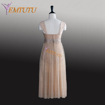 EM1295 EMTUTU Girls Gold Sparkle Juliet Professional Ballet Stage Costume Cinderella Competition Dresses