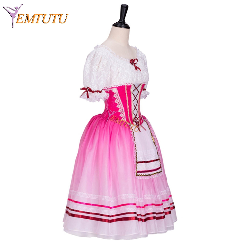 EM1301 EMTUTU Pink Custom Made Swanilda Degas Professional Romantic Ballet Tutu Peasant Dance Costume