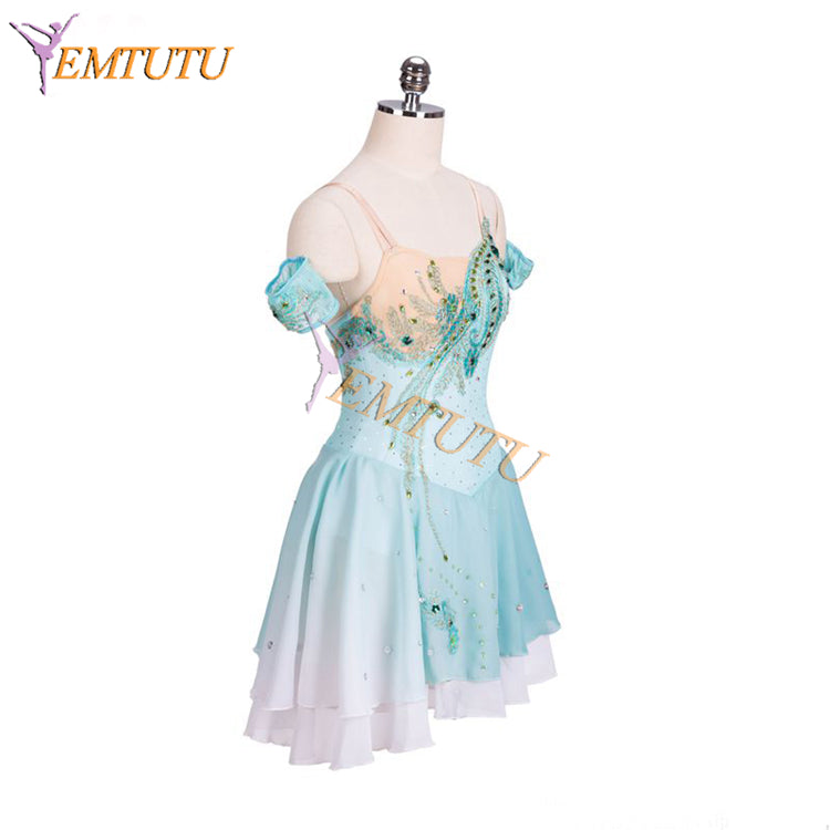 EM1310 EMTUTU Diana and Actaeon Variation Blue Ballerina Competition Dress Le Talisman Ballet Stage Costumes