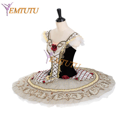 EM1343 EMTUTU Black Don Quixote Kitri Variation Classical Paquita Tutu Girls Custom Made Professional Ballet Competitions Costumes EM1343