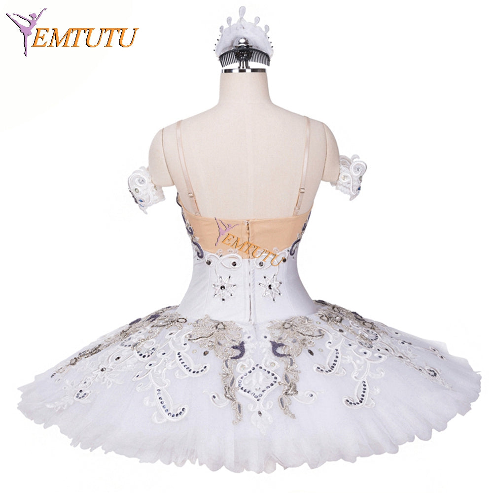 EM1308 EMTUTU Professional Custom-Made Competition Dress Prima Ballerina Ballet Costume White Ballerina Tutu