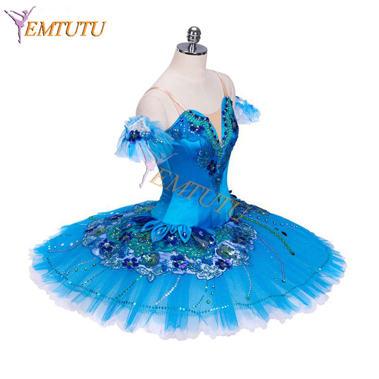 EM1313  EMTUTU Women Bluebird Variation Professional Ballerina Dance Costumes Ballet Pancake Tutus