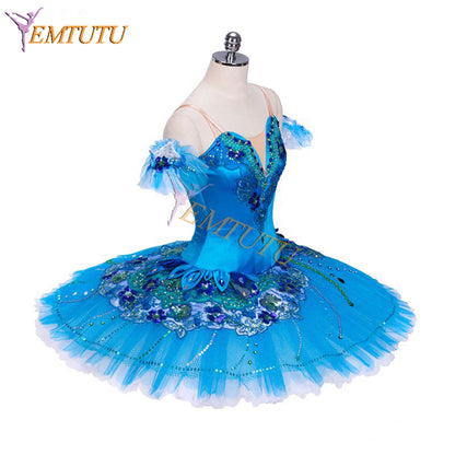 EM1313  EMTUTU Women Bluebird Variation Professional Ballerina Dance Costumes Ballet Pancake Tutus