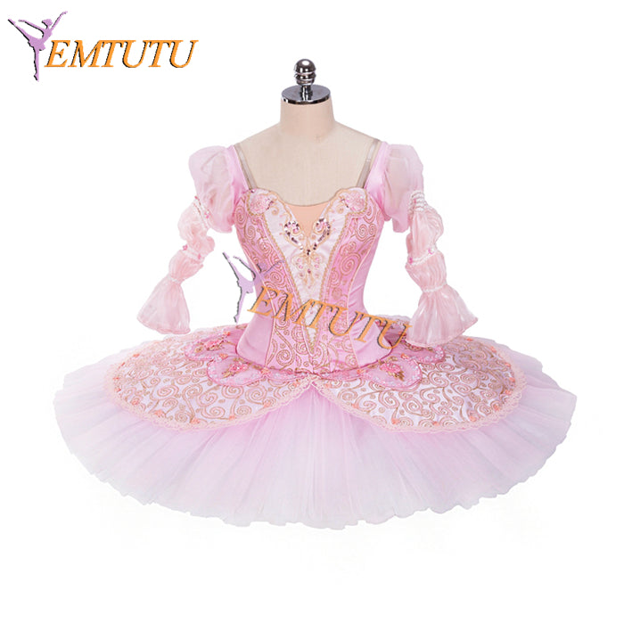 EM1338 EMTUTU Fairy Doll Variation Stage Ballet Costume Professional Princess Aurora Pink Tutu Costume