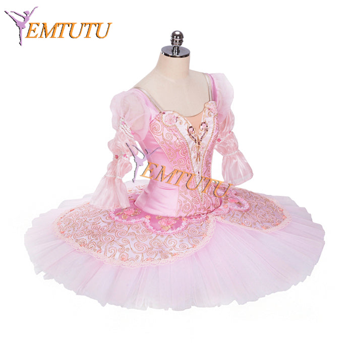 EM1338 EMTUTU Fairy Doll Variation Stage Ballet Costume Professional Princess Aurora Pink Tutu Costume
