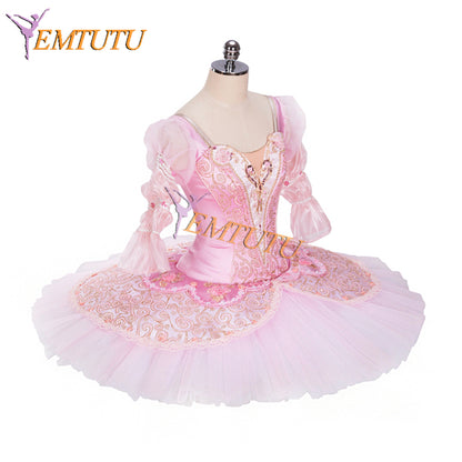 EM1338 EMTUTU Fairy Doll Variation Stage Ballet Costume Professional Princess Aurora Pink Tutu Costume