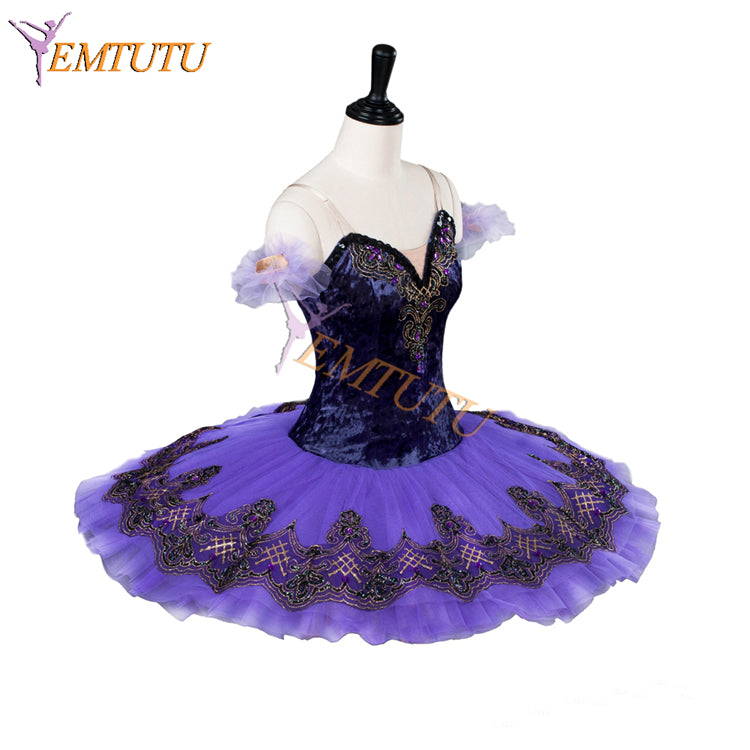 EM9005 EMTUTU Women Purple Velvet Custom Size Sleeping Beauty Ballet Lilac Fairy Variation Ballet Costume