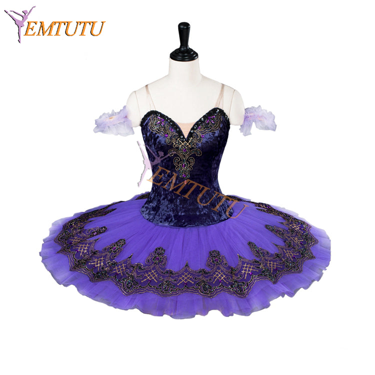EM9005 EMTUTU Women Purple Velvet Custom Size Sleeping Beauty Ballet Lilac Fairy Variation Ballet Costume