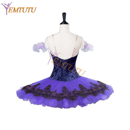 EM9005 EMTUTU Women Purple Velvet Custom Size Sleeping Beauty Ballet Lilac Fairy Variation Ballet Costume