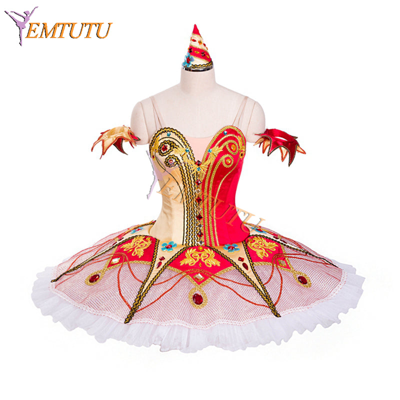 EM1320 EMTUTU Satanella Custom Classical Ballet Costume Le Diable amoureux Love and Hell Professional Pancake Tutu Competition Costume