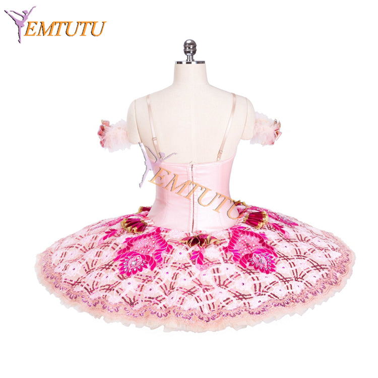 EM1325 EMTUTU Nutcracker Kissy Doll Classical Ballet Costume Pink Fairy Doll Professional Pancake Tutu Child