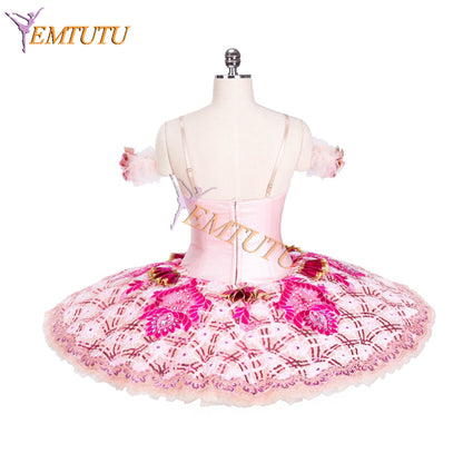 EM1325 EMTUTU Nutcracker Kissy Doll Classical Ballet Costume Pink Fairy Doll Professional Pancake Tutu Child