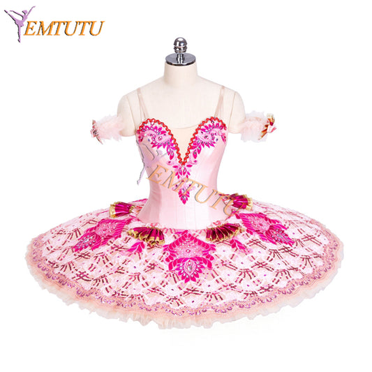 EM1325 EMTUTU Nutcracker Kissy Doll Classical Ballet Costume Pink Fairy Doll Professional Pancake Tutu Child