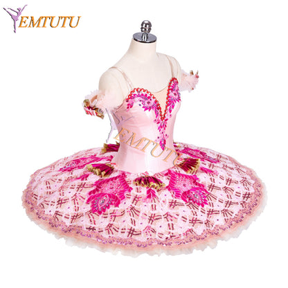 EM1325 EMTUTU Nutcracker Kissy Doll Classical Ballet Costume Pink Fairy Doll Professional Pancake Tutu Child