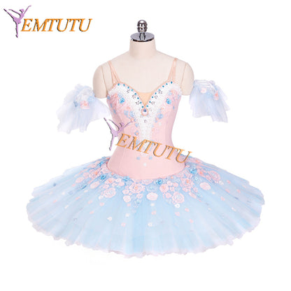 EM9014 EMTUTU Pink and Blue Classical Professional Dance Competition Sleeping Beauty Fairy Custom Made Tutu Outfits Ballet Costume EM9014