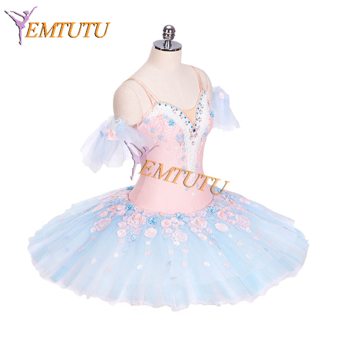 EM9014 EMTUTU Pink and Blue Classical Professional Dance Competition Sleeping Beauty Fairy Custom Made Tutu Outfits Ballet Costume EM9014