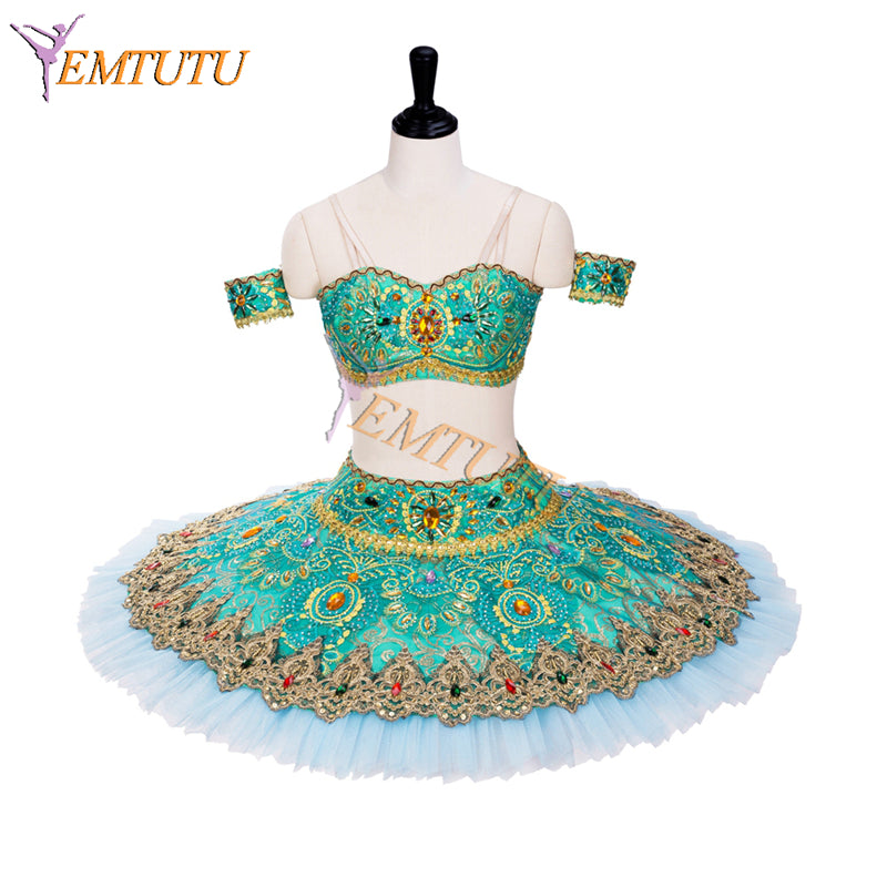 EM1306 EMTUTU Oriental Style Le Corsaire Odalisques Professional Ballerina Dress Green Tutu Nutcracker Ballet Costume