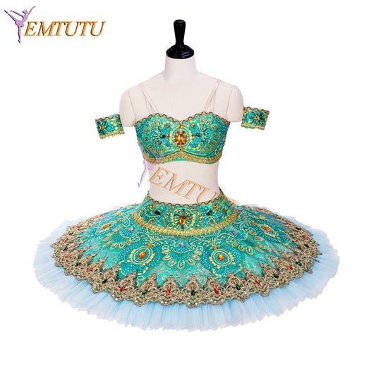 EM1306 EMTUTU Oriental Style Le Corsaire Odalisques Professional Ballerina Dress Green Tutu Nutcracker Ballet Costume