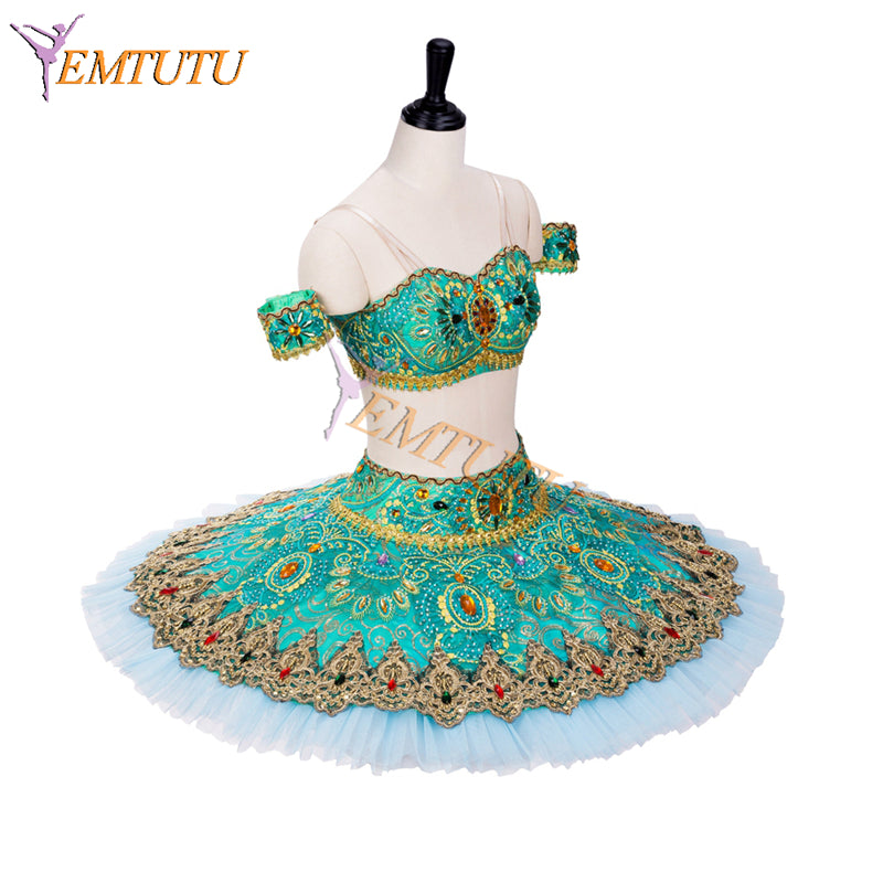 EM1306 EMTUTU Oriental Style Le Corsaire Odalisques Professional Ballerina Dress Green Tutu Nutcracker Ballet Costume