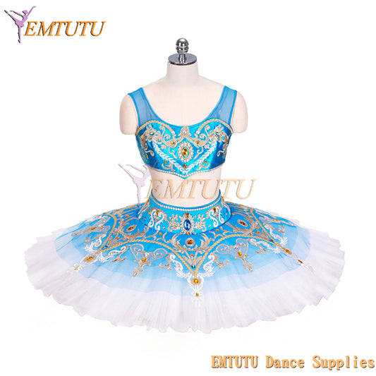 EM1323B EMTUTU Le Corsaire Pas D'Esclave Solo Medora Classical Tutu Oriental Odalisque Blue Ballet Costume