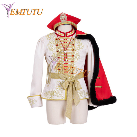 EMTUTU Nutcracker Soldier Cavalier Male Variation Dance Tunic Professional Custom-Made Men's Ballet Costumes