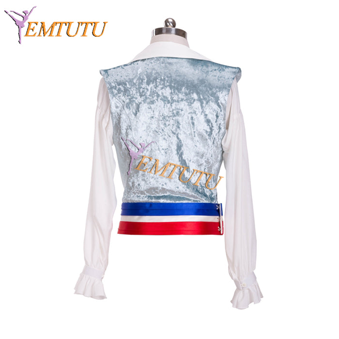 EM020 EMTUTU Male Variation Costume for the Flames of Paris Boy's Professional Ballet Top Men's Ballet Tunic