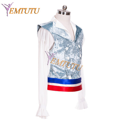 EM020 EMTUTU Male Variation Costume for the Flames of Paris Boy's Professional Ballet Top Men's Ballet Tunic