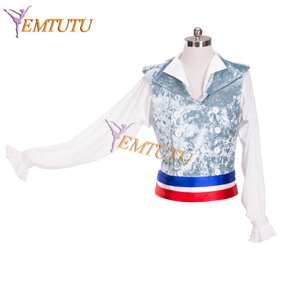 EM020 EMTUTU Male Variation Costume for the Flames of Paris Boy's Professional Ballet Top Men's Ballet Tunic