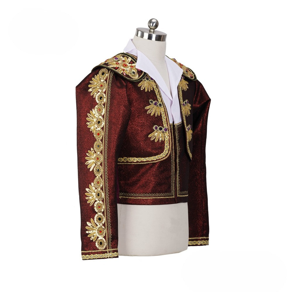 EM011  EMTUTU Custom-Made Red Spanish Style Don Quixote Basil Role Professional Stage Costume Ballet Tunic