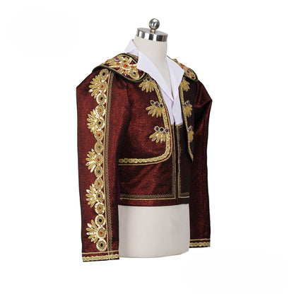 EM011  EMTUTU Custom-Made Red Spanish Style Don Quixote Basil Role Professional Stage Costume Ballet Tunic