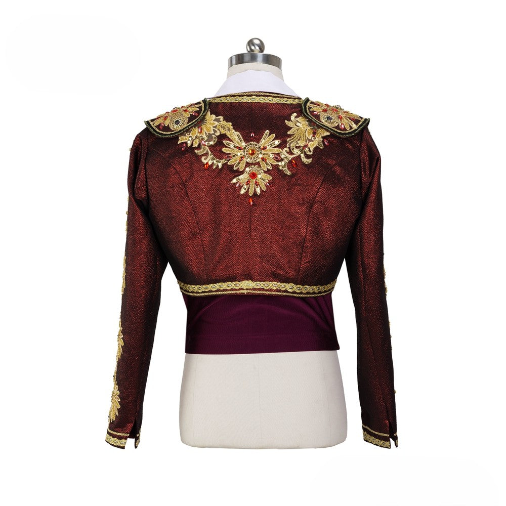 EM011  EMTUTU Custom-Made Red Spanish Style Don Quixote Basil Role Professional Stage Costume Ballet Tunic
